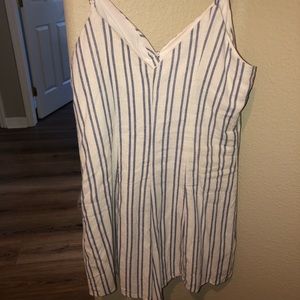 Women’s blue striped romper